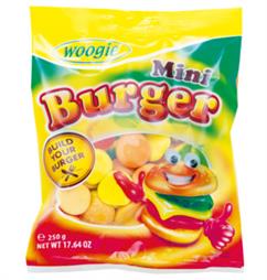 Cukriky mini Burger 250g. 1/16 Woogi