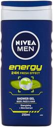 Gel sprch.Nivea energy 250ml.1/6 men